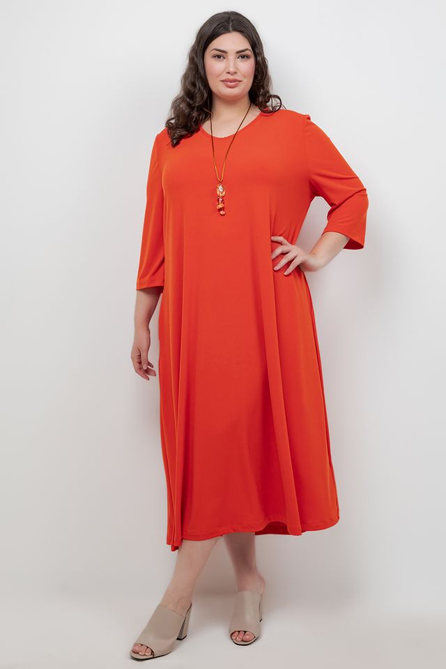 Dresses Vikki Vi Jersey Persimmon V Neck Pocket Dress