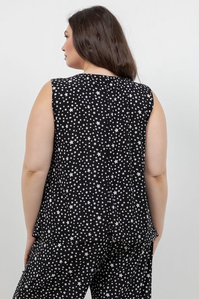 Tops Vikki Vi Jersey Stars Tank