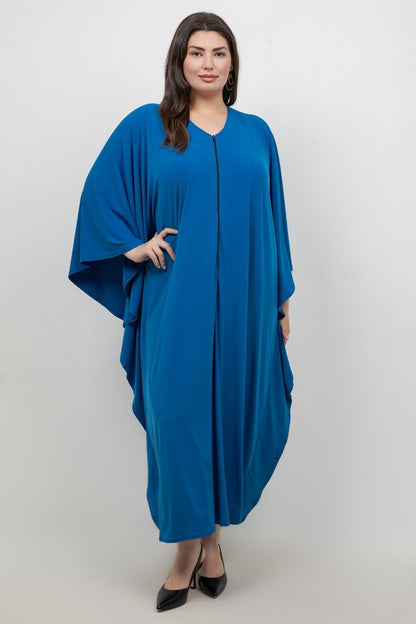 Dresses Vikki Vi Jersey Azure Zip Front Caftan