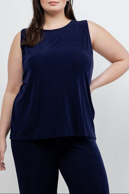 Tops Vikki Vi Classic Navy Tank