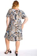 Vikki Vi Jersey Earth Swirl T-Shirt Style Dress