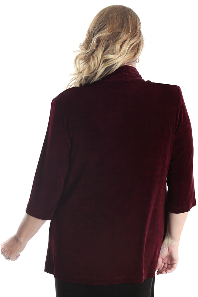 Jackets Vikki Vi Classic Shiraz 3/4 Sleeve Kimono Jacket
