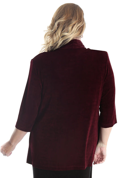 Jackets Vikki Vi Classic Shiraz 3/4 Sleeve Kimono Jacket