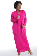 Vikki Vi Silky Classic Magenta Maxi Tank Dress