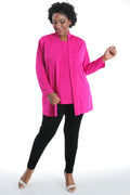 Vikki Vi Silky Classic Magenta Kimono Jacket