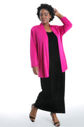 Vikki Vi Silky Classic Magenta Kimono Jacket