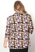 Vikki Vi Jersey Mod 3/4 Sleeve Kimono Jacket