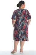 Vikki Vi Ribbed Marble T-Shirt Style Dress