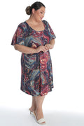 Vikki Vi Ribbed Marble T-Shirt Style Dress
