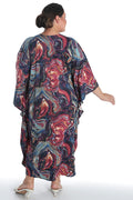 Vikki Vi Ribbed Marble Zip Front Caftan