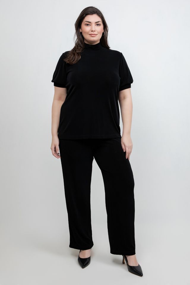 Tops Vikki Vi Classic Black Mock Neck Top