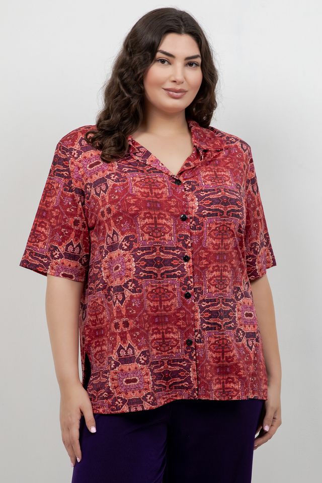 Vikki Vi Jersey Byzantine Spice Camp Shirt