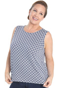 Vikki Vi Jersey Navy Matrix Tank