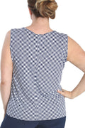 Vikki Vi Jersey Navy Matrix Tank