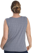 Vikki Vi Jersey Navy Roma Tank