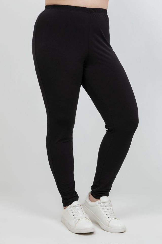 Pants Vikki Vi Jersey Black Slim Leg Pant