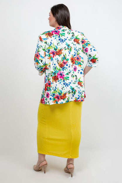 Jackets Vikki Vi Jersey Spring Floral Kimono Jacket