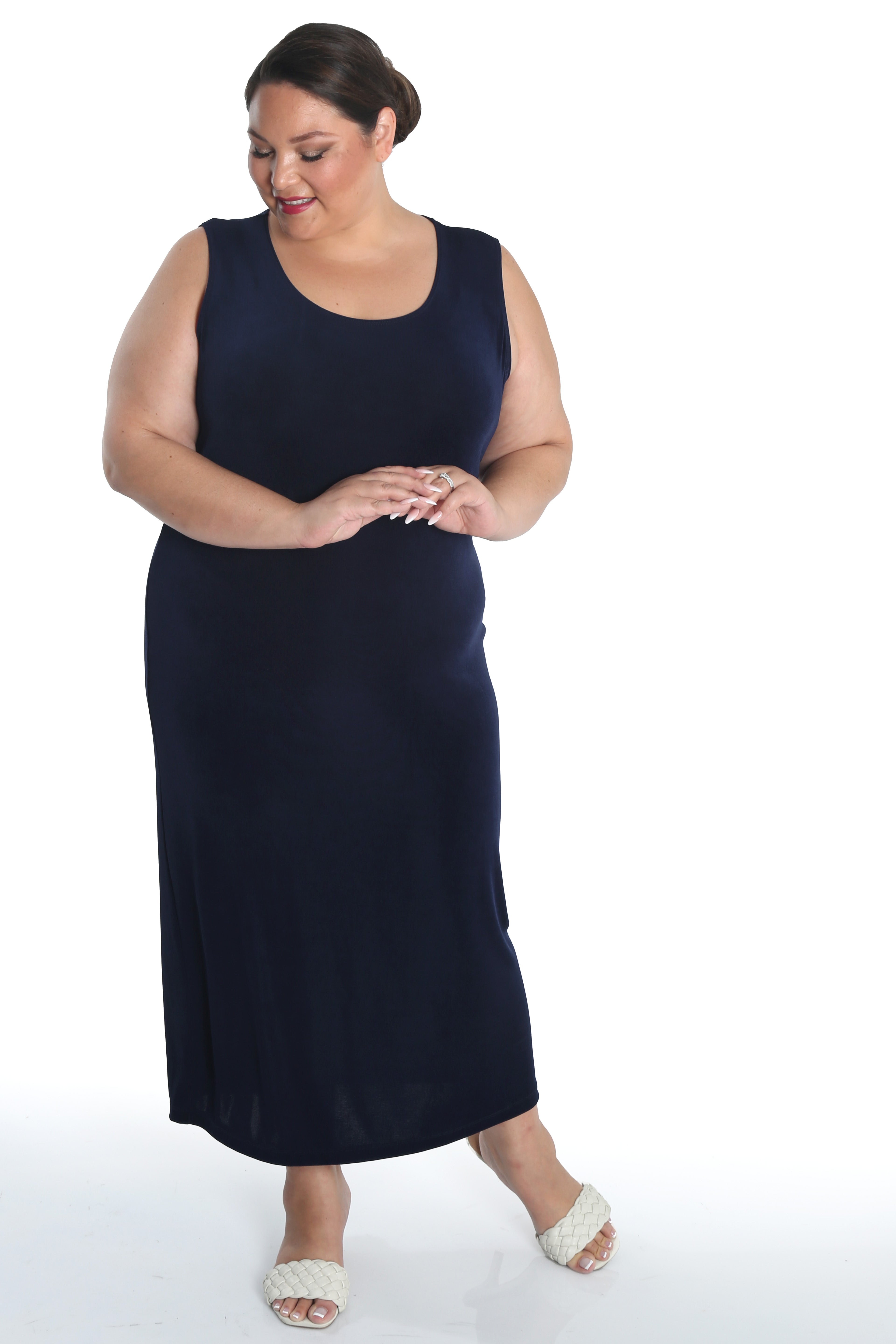 【新品】neau SATIN TANK DRESS D.NAVY Vince - Black Satin Tank Dress | Mitchell Stores