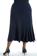 Vikki Vi Jersey Navy Midi Length Trumpet Skirt