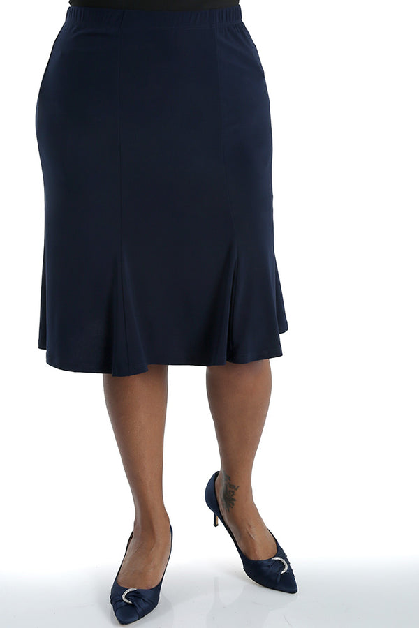 Vikki Vi Jersey Navy Flip Skirt