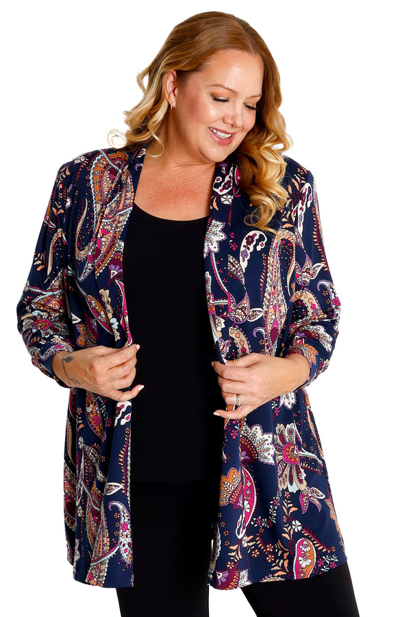 Vikki Vi Jersey Morocco Long Kimono Jacket