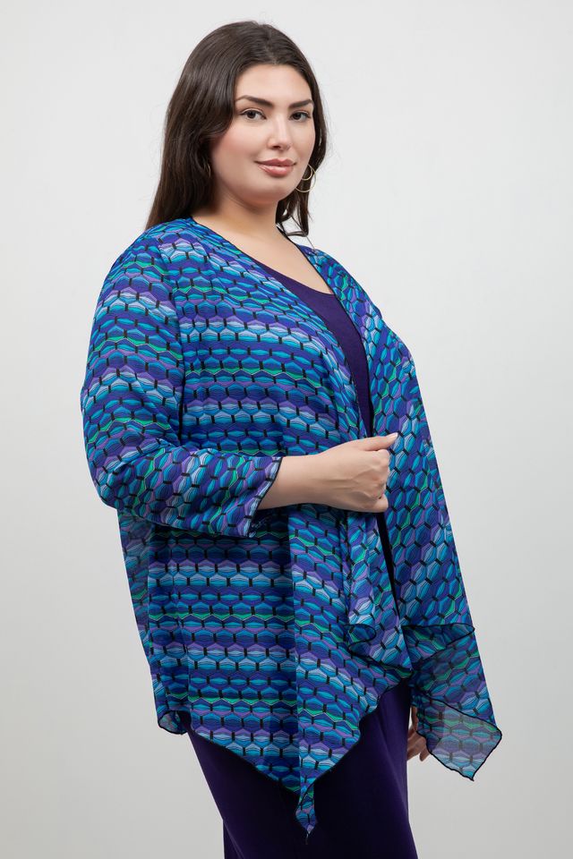 Jackets Vikki Vi Purple Deco Swing Cardigan