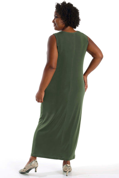 Dresses Vikki Vi Classic Olive Maxi Tank Dress
