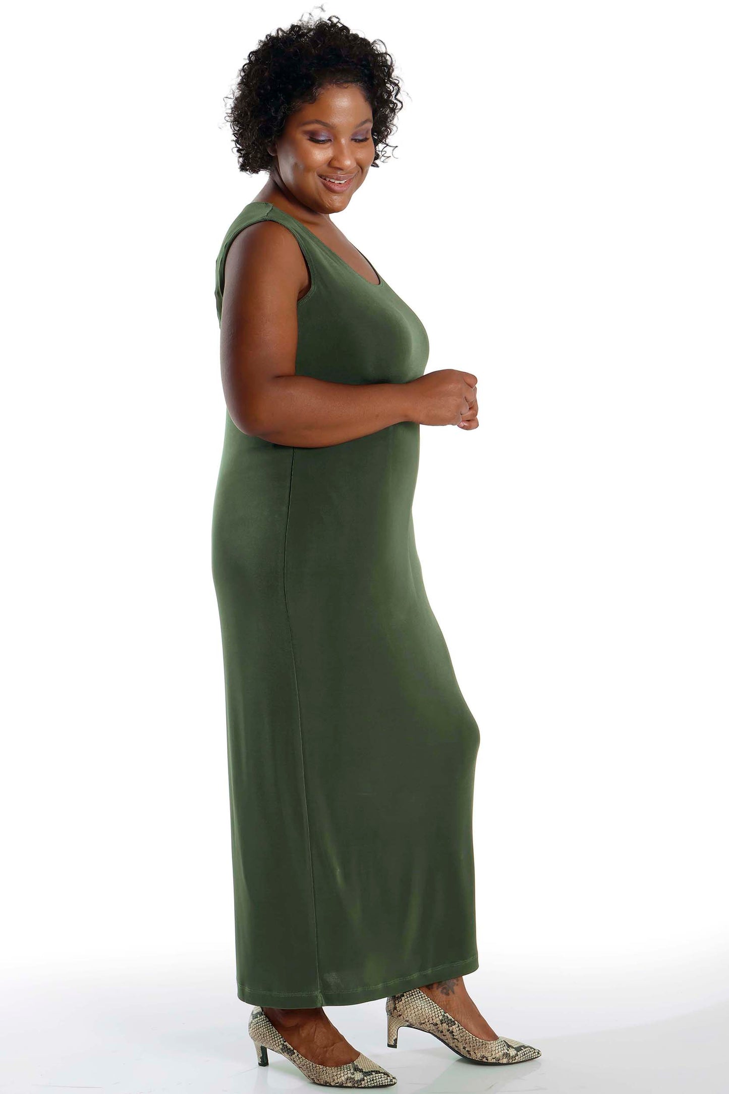 Dresses Vikki Vi Classic Olive Maxi Tank Dress
