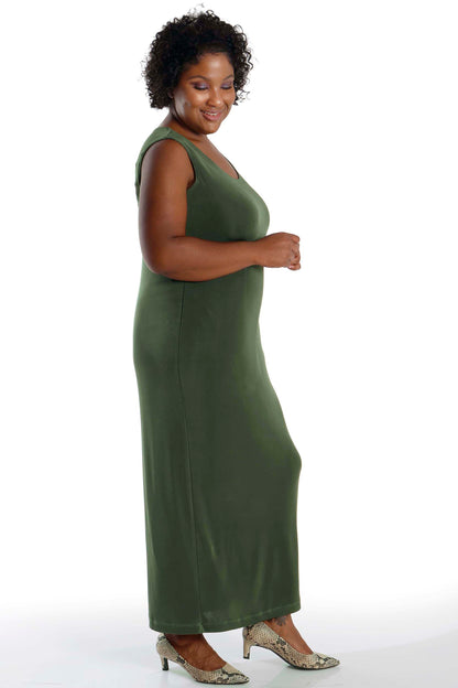 Dresses Vikki Vi Classic Olive Maxi Tank Dress