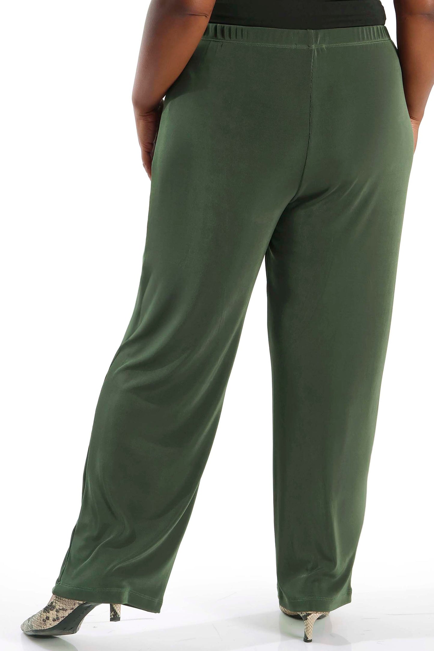 Pants Vikki Vi Classic Olive Petite Pull-On Pant