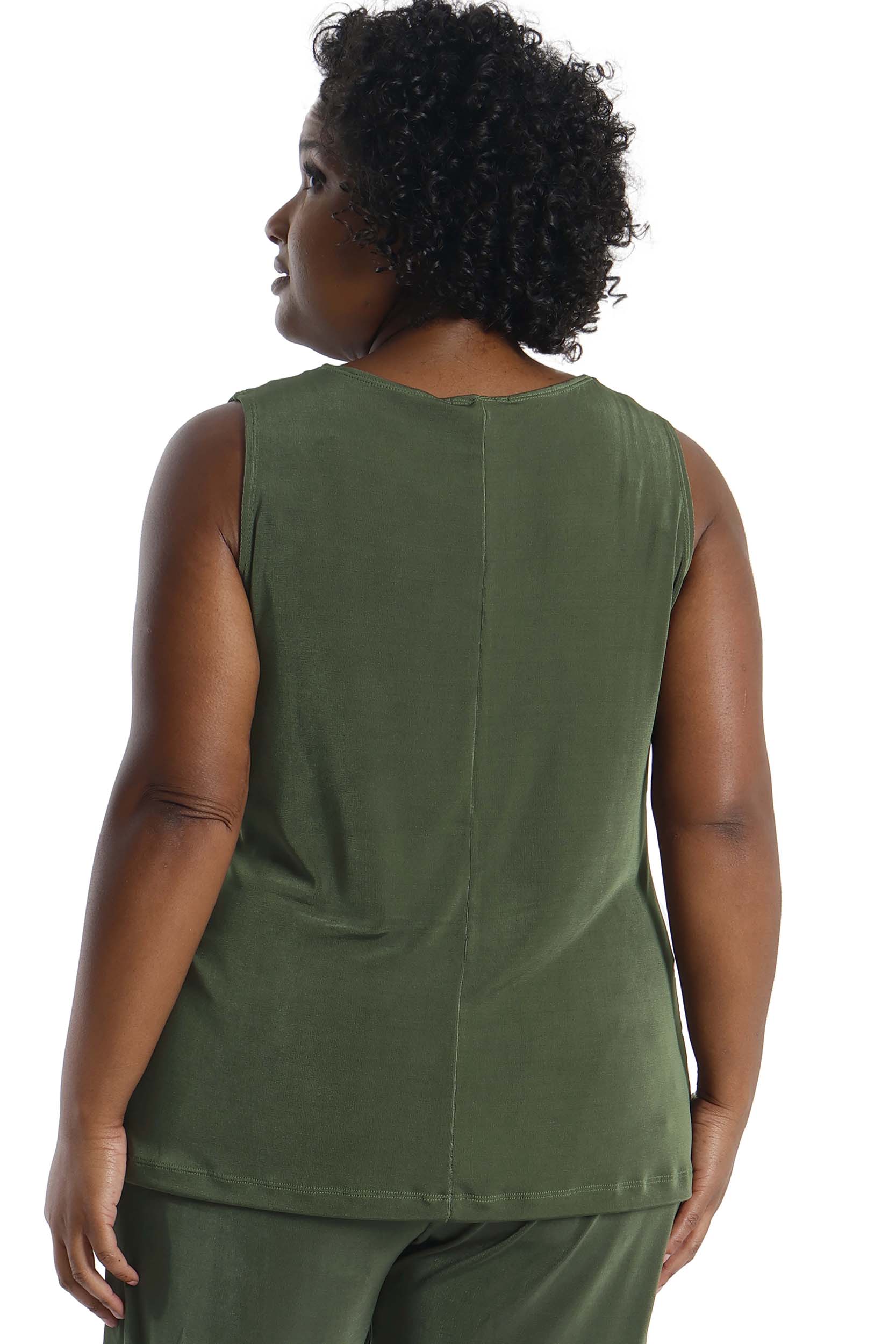 Tops Vikki Vi Classic Olive Tank