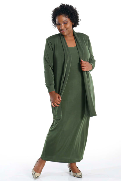 Dresses Vikki Vi Classic Olive Maxi Tank Dress