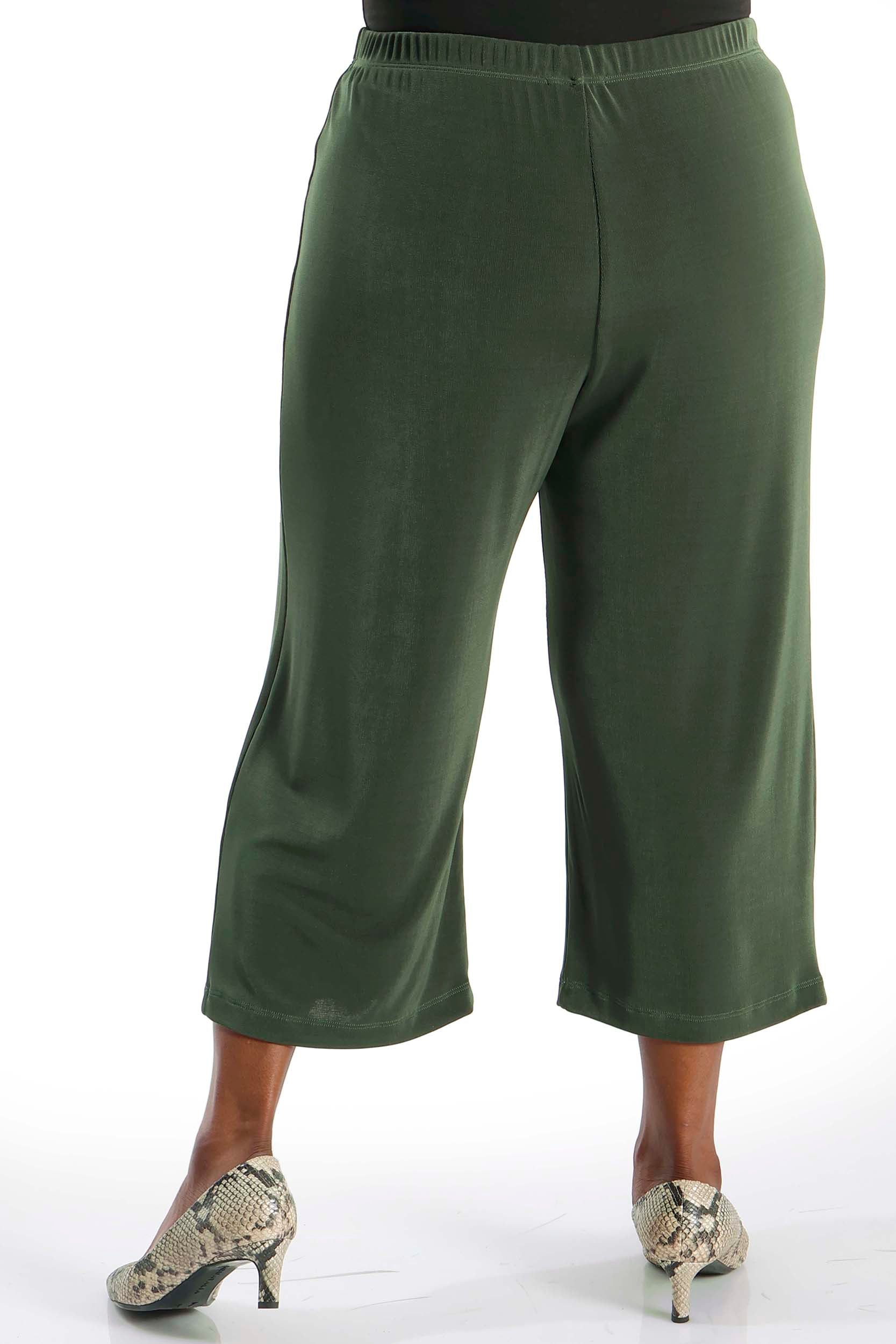Pants Vikki Vi Classic Olive Crop Pant