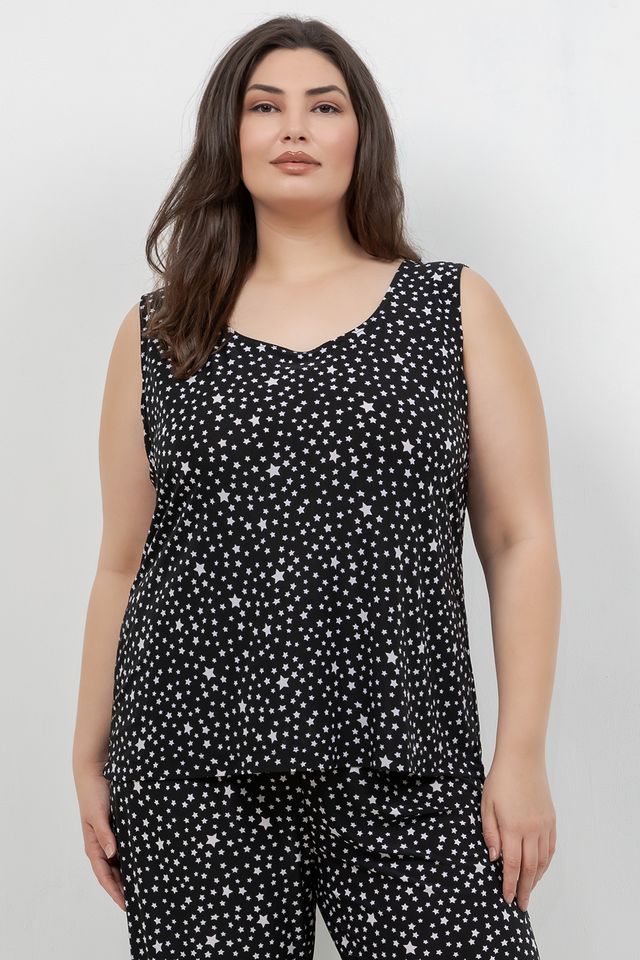 Tops Vikki Vi Jersey Stars Tank