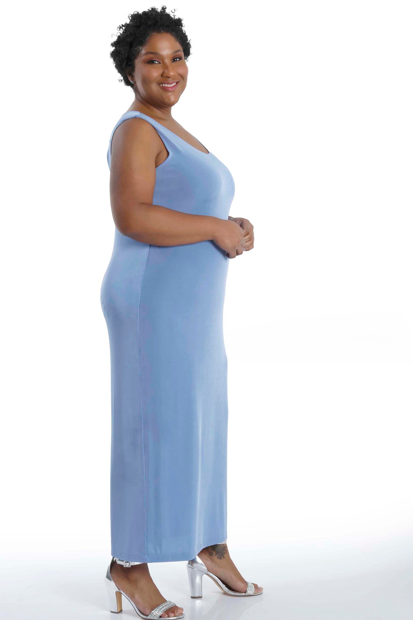 Dresses Vikki Vi Classic Powder Blue Maxi Tank Dress