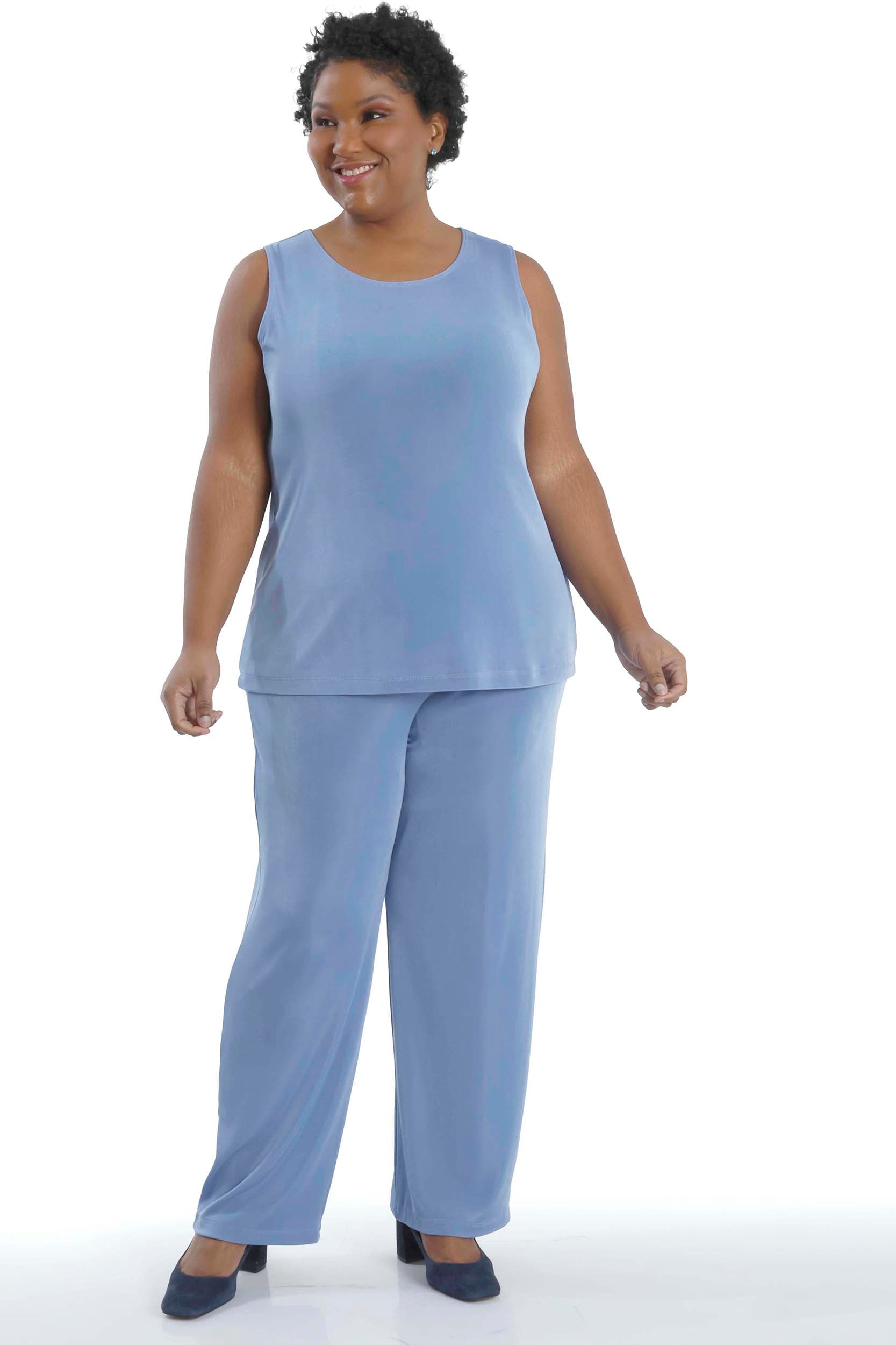 Pants Vikki Vi Classic Powder Blue Pull on Pant
