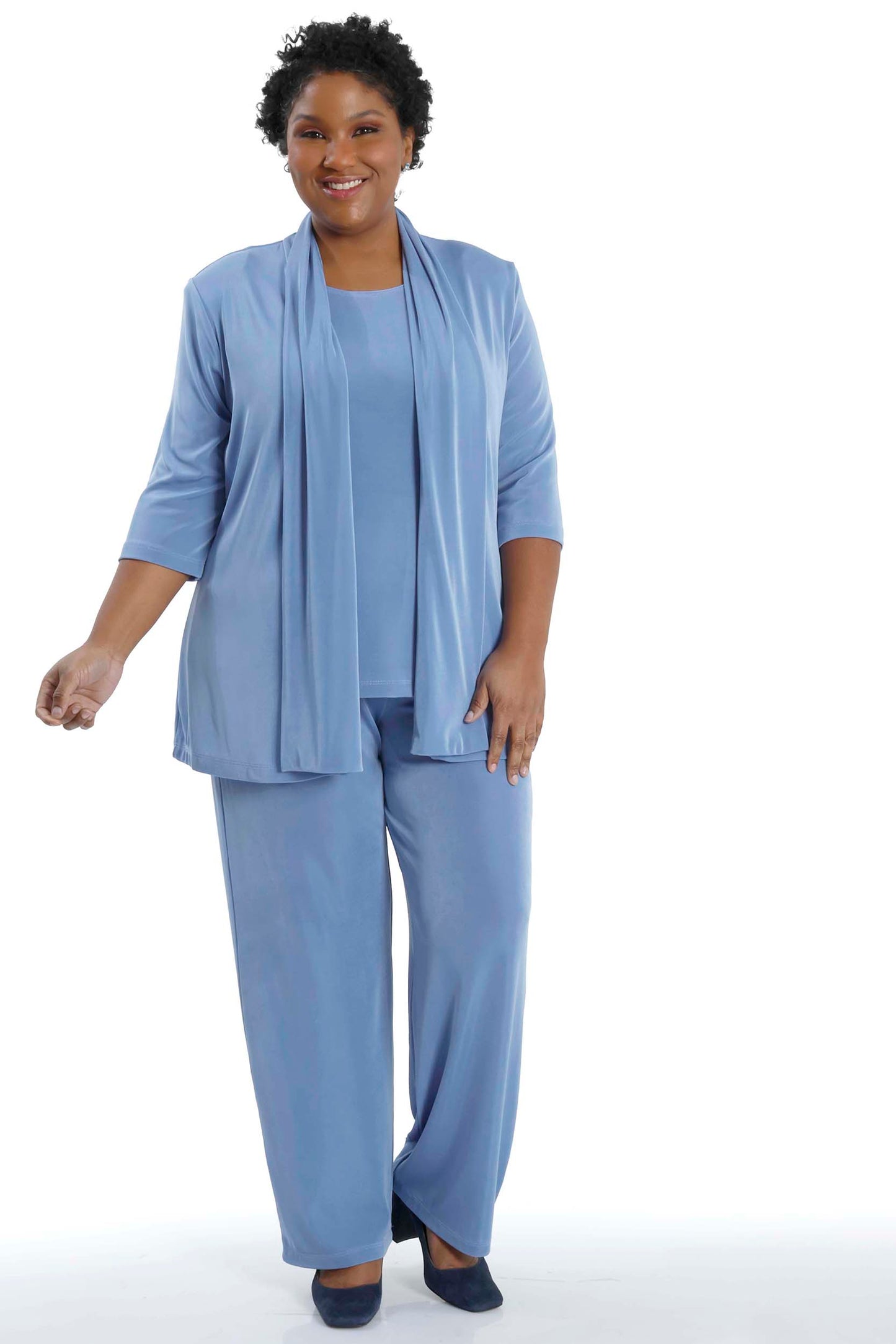 Pants Vikki Vi Classic Powder Blue Pull on Pant