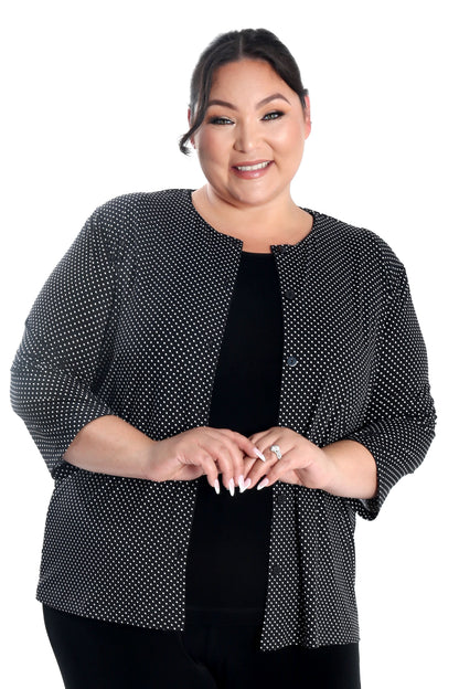 Jackets Vikki Vi Jersey Black Mini Dot Cardigan