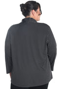 Vikki Vi Jersey Black Mini Dot Kimono Jacket