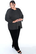 Vikki Vi Jersey Black Mini Dot Kimono Jacket