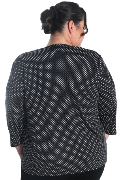Jackets Vikki Vi Jersey Black Mini Dot Cardigan