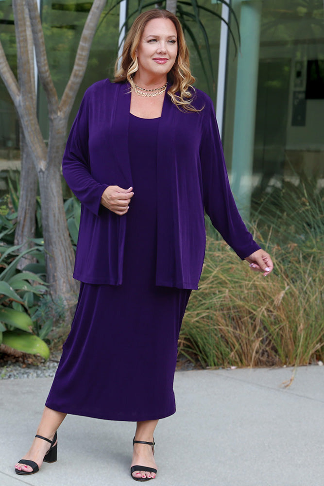 Jackets Vikki Vi Classic Royal Purple Kimono Jacket