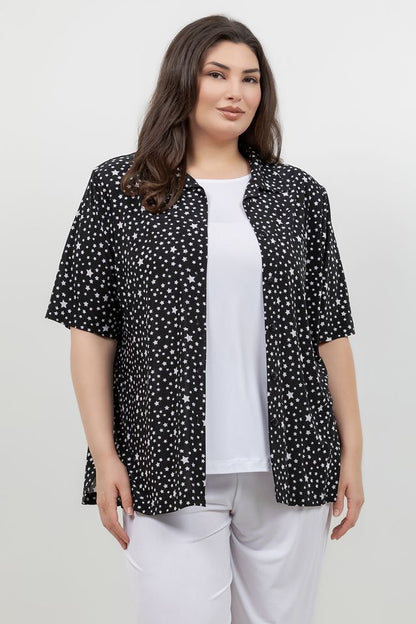 Tops Vikki Vi Jersey Stars Camp Shirt