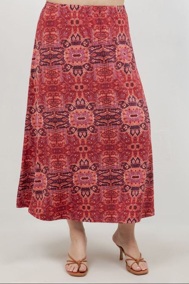 Vikki Vi Jersey Byzantine Spice Maxi Skirt