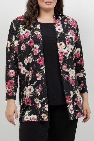 Vikki Vi Jersey Petite Rose Kimono Jacket