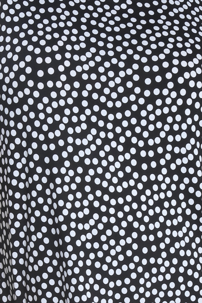 Jackets Vikki Vi Jersey Black and Ivory Random Dots 3/4 Sleeve Kimono Jacket