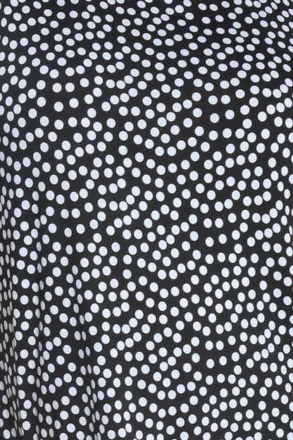 Jackets Vikki Vi Jersey Black and Ivory Random Dots 3/4 Sleeve Kimono Jacket