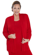 Vikki Vi Silky Classic Red Kimono Jacket