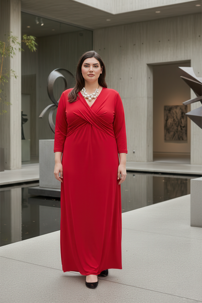 Dresses Vikki Vi Jersey Red Crossover Maxi Dress