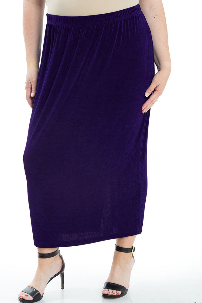 Skirts Vikki Vi Classic Royal Purple Straight Maxi Skirt